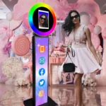 iPad Photo Booth Selfie Machine Shell Adjustable Stand Photobooth Customized LOGO With LED Ring Light For Wedding Partys Events