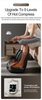 Jinkairui Electric Calf Foot Massage Machine Shiatsu Embrace Air Compression Rolling Kneading Leg Beauty Massager - Image 22