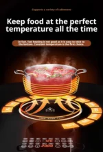 Household Electric Food Warming Board round multifunctional Constant Temperature dining table with hot pot heating plate - Image 9