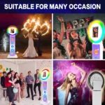 iPad Photo Booth Selfie Machine Shell Adjustable Stand Photobooth Customized LOGO With LED Ring Light For Wedding Partys Events - Image 6