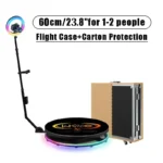 360 Photo Booth  Insta 360 60cm App Control Machine 24inch  with RGB Ring Light Logo Free 360 Video Photo Booth Flight Case ﻿ - Image 7