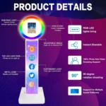 iPad Photo Booth Selfie Machine Shell Adjustable Stand Photobooth Customized LOGO With LED Ring Light For Wedding Partys Events - Image 2