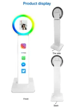 iPad Photo Booth Selfie Machine Shell Adjustable Stand Photobooth Customized LOGO With LED Ring Light For Wedding Partys Events - Image 26