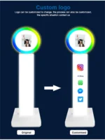 iPad Photo Booth Selfie Machine Shell Adjustable Stand Photobooth Customized LOGO With LED Ring Light For Wedding Partys Events - Image 15