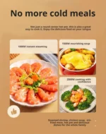 Household Electric Food Warming Board round multifunctional Constant Temperature dining table with hot pot heating plate - Image 16