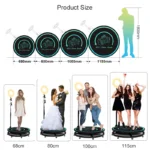 360 Photo Booth  Insta 360 60cm App Control Machine 24inch  with RGB Ring Light Logo Free 360 Video Photo Booth Flight Case ﻿ - Image 4