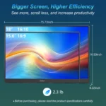 for InnoView 2K 180HZ Portable Monitor, 18'' OD Gameplus 2560x1600 QHD 100% sRGB Portable Gaming Monitor Cell Phone PC Loptop Ex - Image 4