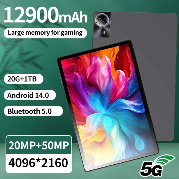 14 Inch Phone Tablet Android 13 20G RAM 1TB ROM 4096x2160 HD Big screens 10 Cores GPS Type-C BT-Keyboard leather case