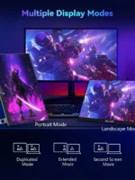 Christmas Gifts 16" 1200P 120Hz Portable Monitor, 16:10 100% sRGB Portable Gaming Monitor with Built-in Stand,HDR and Freensync, - Image 2
