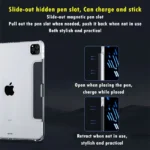 360 Swivel Magic Keyboard Clear Case for iPad Air6 11inch 2024 with Smart Trackpad for iPad Pro 6th Generation Gen Rotating Case - Image 5