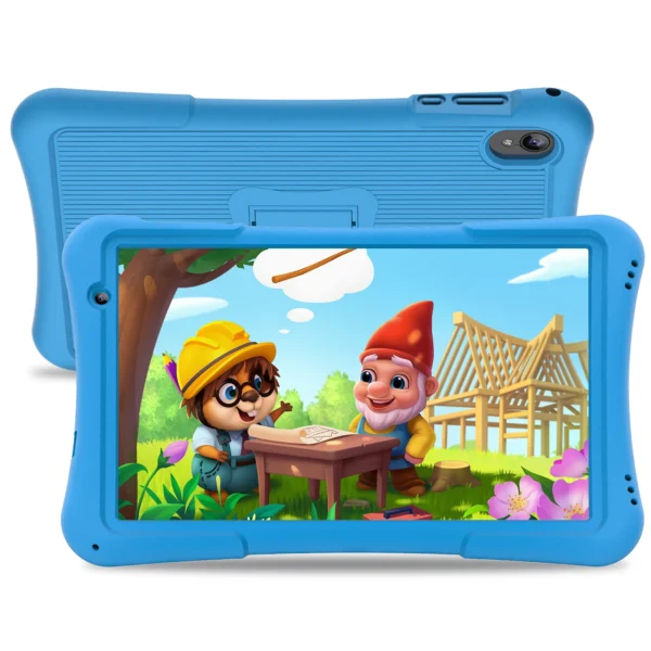 PRITOM 10 inch kids tablet Android 12, 4GB(2+2)+32GB, Quad Core, 6000 mAh, WiFi 6, Dual Camera, Bluetooth, Toddler Tablet
