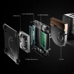 US.EU Chatreey GEM Mini PC R7 8845HS 7840HS 780M R9 6900HX 680M Gaming Desktop Computer with WiFi 6/Bluetooth 5.2/OCuiLink/HDMI - Image 5