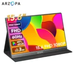 ARZOPA 1080P Portable Monitor 15.6 inch Monitors for Laptop MAC Switch Xbox Phone ps4 PC USB C HDMI-Compatible Computer Display