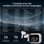 UYUXIO AI Language Translator Earbuds 144 Languages Translator Device and Accents 8 Offline Language Translation Earphones - Image 3