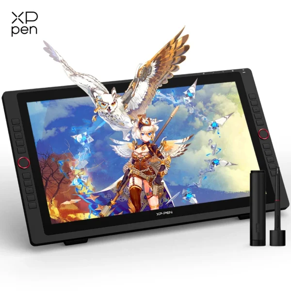 XPPen Artist 22R Pro Graphics Tablet Monitor 21.5 inch Drawing Tablet Display 60 Tilt 20 Shortcut Keys 2 Wheels 120% sRGB