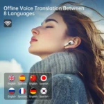 UYUXIO AI Language Translator Earbuds 144 Languages Translator Device and Accents 8 Offline Language Translation Earphones - Image 4