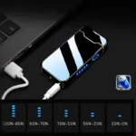 Arc Windproof Electronic Metal USB Rechargeable Battery Display Electric Plasma Lighter Men Women Gifts - Image 4