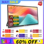 HGFRTEE 18.5inch 100Hz Portable Monitor With VESA Hole Stand PC Gaming Extended Display ADS-IPS Large screen Support Type-C HDMI