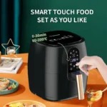 4.5L 6L Smart Electric Air Fryer Large Capacity Automatic Household Multi 360°Baking LED Touchscreen Deep Fryer Without Oil - Image 2