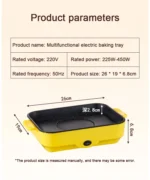 Multifunction Electric Frying Pan Househould Barbecue Roast Pan Fried Steak Fish Omelette Skillet Non-Stick Grill MultiCooker - Image 5