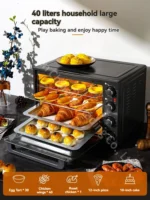 40L Electric Oven Multifunctional Large Capacity Electric Oven Household Four Layer Electric Oven Breakfast Machine