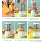 Wireless Juicer Automatic Orange Lemon Juicer USB Charge Juice Separator Portable Fruit Extractor Squeezer Pressure Juicers - Image 2