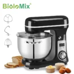 BioloMix Kitchen Food Stand Mixer, Blender, Quiet Motor, Cream Egg Whisk, Whip Dough Kneader, 6-Speed, 1200 W, 6 L, DC