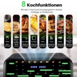 Double Basket Air Fryer 9L XXL 2400W 8 Modes Healthy Oil-Free Frying&Baking Oven 8-in-1 Air Fryer NEW - Image 4