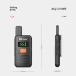 Btonera T1 Mini Walkie Talkie pmr 446 Profesional Walkie Talkies Largo Alcance mini Radio Wolkie Tokie Walkies de Largo Alcance - Image 4