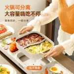Grill Shabu - Shabu All - in - One Cooker, Home Electric Grill Pan, Electric Hot Pot Stove, Smokeless Roaster, Non Stick Grill. - Image 4