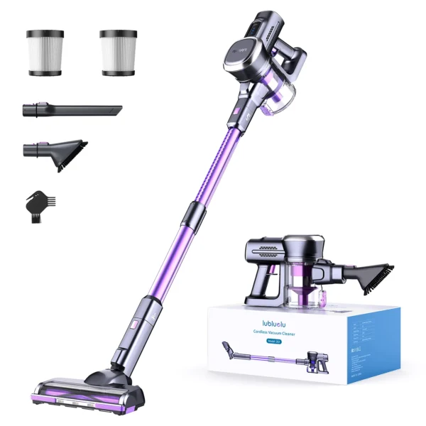 Free-Standing Vacuum Cleaner 25KPa, Lubluelu 202 Powerful Lightweight Cordless 6 In 1 Stick Vacuum Cleaner For Carpet Floor Pet
