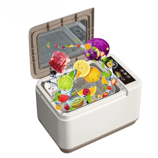 Household Fruit Washing Machine 10L Vegetable Cleaner Ozone disinfection Washer Food purifier Remove pesticide residues