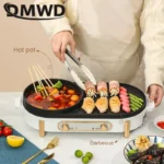 DMWD Household Electric Grill Double-flavor Hotpot Stew Pot Baking Machine Dual use Barbecue Maker BBQ Tool Smokeless 220V - Image 6