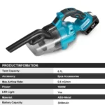 Electric Vacuum Cleaner Handheld Cordless Vacuum Home Car Dual Use Portable High Power Cleaning Tool for Makita 18V Battery - Image 4