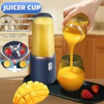 Multifunction 2 Cups Portable Fruit Juicer Blender 6 Blade Juice Mixer Mini Ice Blender USB Charging Wireless Juice Extractor - Image 4