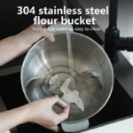 5L Electric Dough Mixer Household Dough Mixer Machine Automatic Flour Fermenting Mixing Stirring 304 Stainless Steel For Kitchen - Image 6