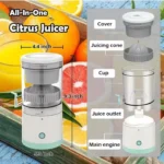 Wireless Juicer Automatic Orange Lemon Juicer USB Charge Juice Separator Portable Fruit Extractor Squeezer Pressure Juicers - Image 4