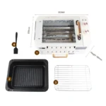Electric Oven Smokeless Automatic Rotating Lamb Skewer Barbecue Grill Kebab BBQ Machine Roaster Hot Pot Stove Griddle Frying Pan - Image 3