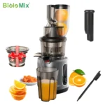 BioloMix Cold Press Juicer with 78mm Feed Chute, 200W 40-65RPM Powerful Motor Slow Masticating Juice Extractor Fits Whole Fruits