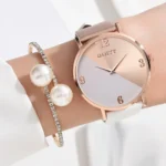 Women Watch Set Luxury Fashion Colourful PU Leather Strap Ladies Quartz Wristwatch Alloy Bracelet For Ladies Gift - Image 2