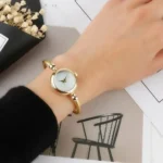 Watch for Women Small Gold Bangle Bracelet Luxury Watches Stainless Steel Ladies Quartz Wrist Watch Brand Casual Women Reloj - Image 3