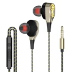 Explosive Double Moving Coil Headphones In Ear Subwoofer Cross Border Wire Controlled Fever Hifi Headphones With Shocking Sound - Image 6