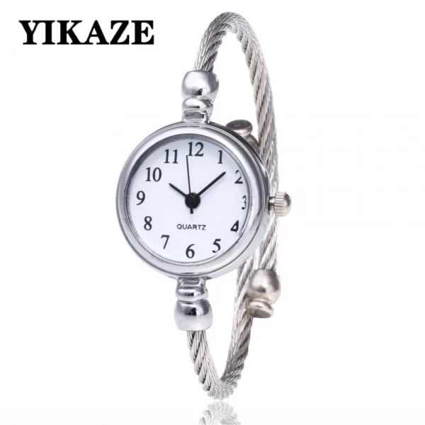 YIKAZE petit Bracelet en or montre de luxe en acier inoxydable rétro dames montre-Bracelet à Quartz mode décontracté mince chaîne montres