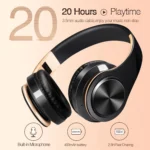 Men Gift Gold Wireless Headphones Bluetooth Earphone Stereo Headset with Build-in MIC with 3.5mm Jack for Xiaomi Samsung IPHONE - Image 2