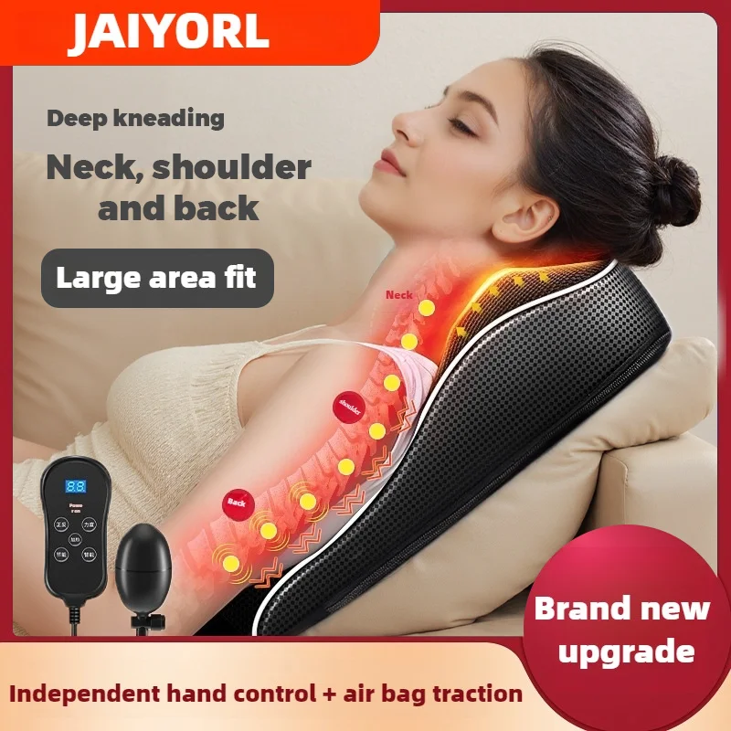 kf-S4d0ce81479e849399e57af1f40a8a293f Manufacturer Direct Electric Shiatsu Head Neck Cervical Ttraction Body Massager Car Back Pillow with Heating Vibrating Massage D - Image 1