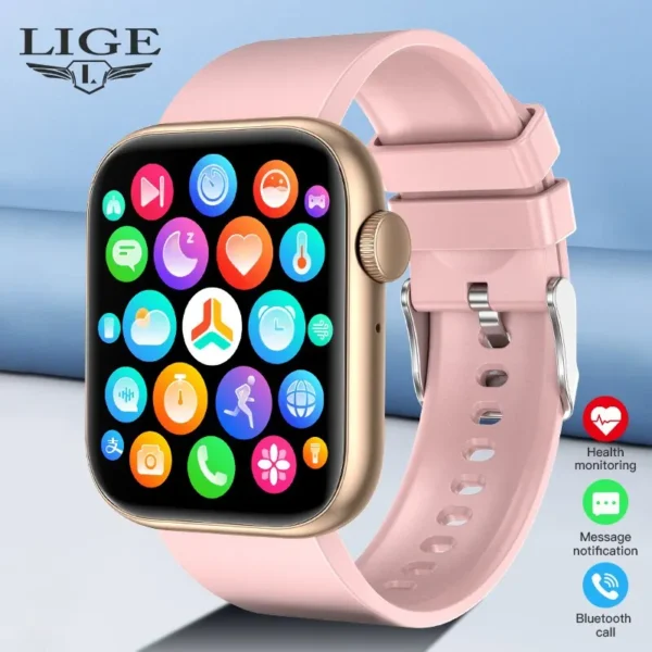 LIGE-Montre intelligente étanche pour femme, écran tactile complet, appel Bluetooth, montres de sport, suivi de la condition physique, montre intelligente pour femme