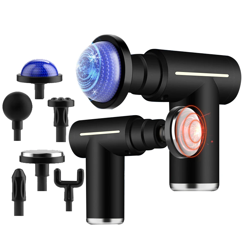 kf-S768854de02d34e538161981fdfdca16bL Professional Level Muscle Massage Gun Relaxation Intelligent Exercise Fitness Massager Cold And Hot Compress Fascia Gun 6 Heads - Image 1