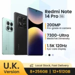 UK Version Redmi Note 14 Pro 5G lconic shots Al crafted NFC 200MP Al camera Smartphone 7300-Ultra 120Hz AMOLED Display