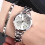 2pcs Set Watch Luxury Women Simple Dial Hollow Strap Fashion Gold Bracelet Quartz Wristwatch Student Ladies Watches Reloj Mujer - Image 2