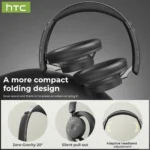 HTC HP06 Bluetooth V6.0 Wireless Open-Ear Headphones Foldable Punchy Bass Headset for PC Laptop phone TV lightweight Hollow Airy - Image 4